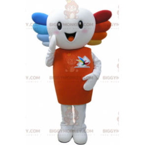 Costume de mascotte BIGGYMONKEY™ de bonhomme blanc très