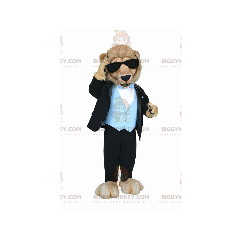 Costume da mascotte Leone BIGGYMONKEY™ vestito con un costume