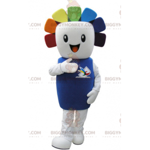 BIGGYMONKEY™ Costume da mascotte Uomo bianco molto sorridente