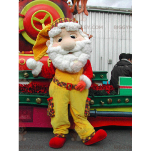 Costume de mascotte BIGGYMONKEY™ de Père-Noël habillé en jaune