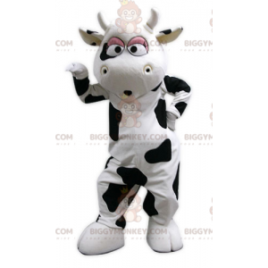 Disfraz de mascota vaca gigante blanco y negro BIGGYMONKEY™ -