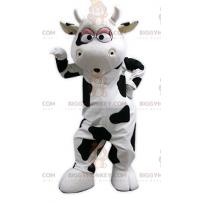 Costume de mascotte BIGGYMONKEY™ de vache géante noire et
