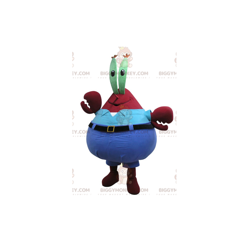 Costume de mascotte BIGGYMONKEY™ de M. Krabs célèbre crabe dans
