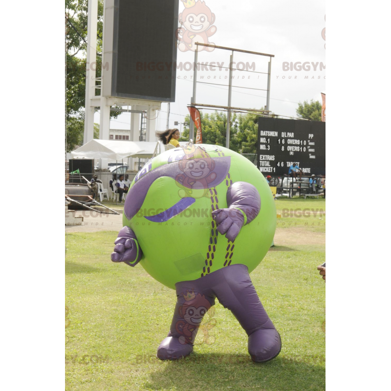 Big Green and Purple Balloon BIGGYMONKEY™ maskottiasu -