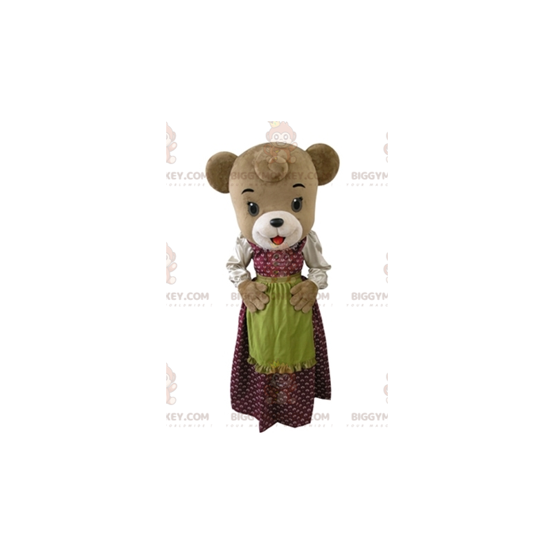 Costume da mascotte dell'orso bruno BIGGYMONKEY™ vestito con un