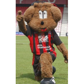 Kostým maskota hnědého psa BIGGYMONKEY™ ve sportovním oblečení