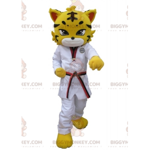 BIGGYMONKEY™ Costume da mascotte tigre leopardata gialla