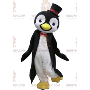 Costume mascotte pinguino bianco e nero BIGGYMONKEY™ con