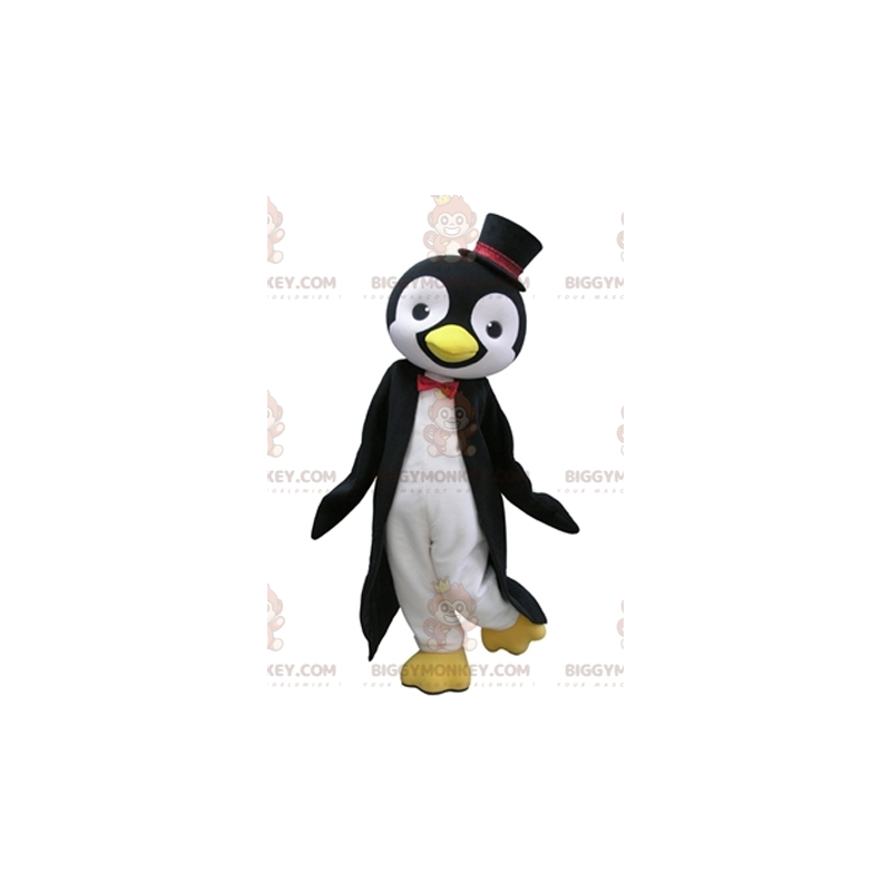 Costume mascotte pinguino bianco e nero BIGGYMONKEY™ con