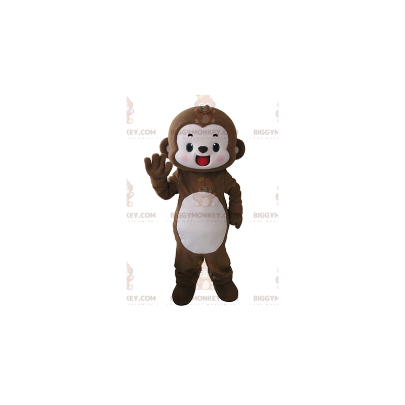 Erittäin hymyilevä ruskea ja valkoinen apina BIGGYMONKEY™
