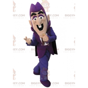Costume de mascotte BIGGYMONKEY™ d'homme violet habillé en