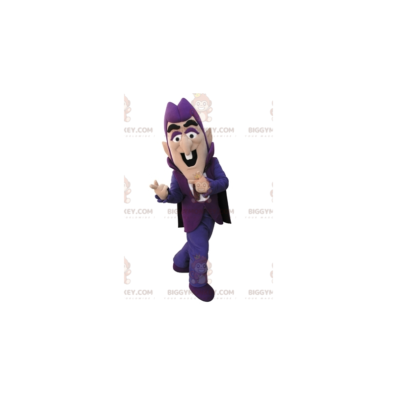 Costume de mascotte BIGGYMONKEY™ d'homme violet habillé en