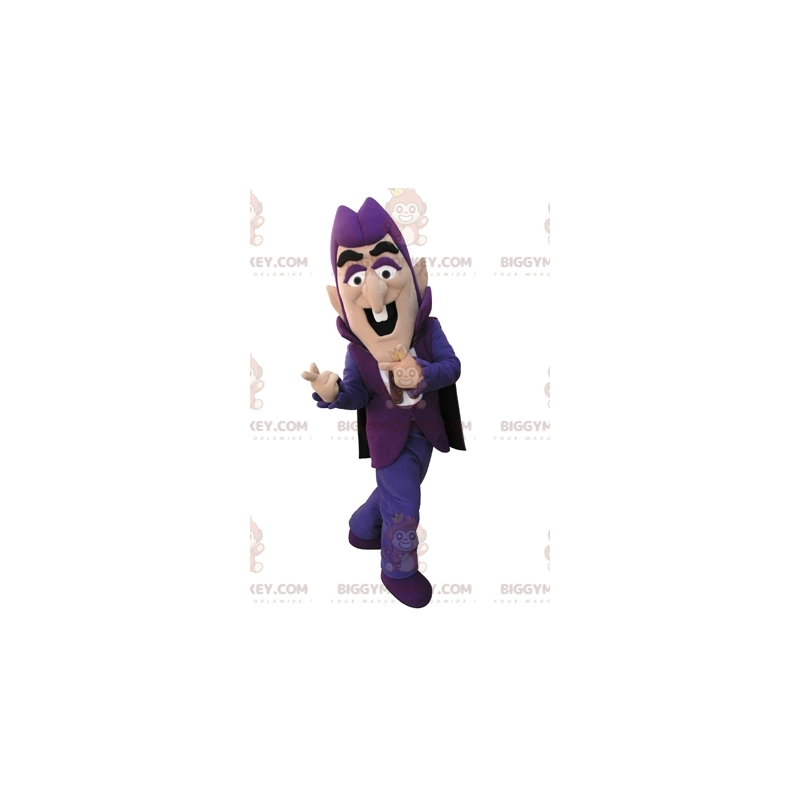 Purple Man BIGGYMONKEY™ Mascot Costume Dressed In Purple -