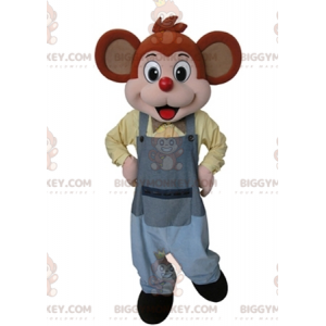 Costume de mascotte BIGGYMONKEY™ de souris orange et rose