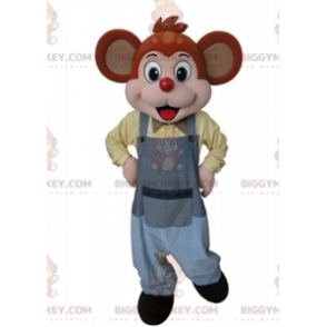 Costume de mascotte BIGGYMONKEY™ de souris orange et rose