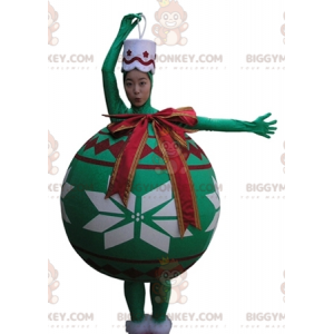 Fantasia de mascote gigante de árvore de Natal verde