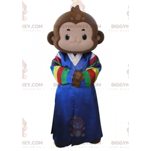 Traje de mascota de mono marrón BIGGYMONKEY™ con vestido