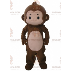 Very Cute Brown and Pink Monkey BIGGYMONKEY™ Mascot Costume –