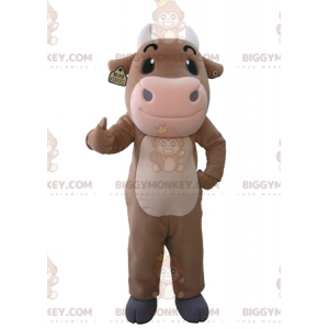 Στολή μασκότ BIGGYMONKEY™ Giant Brown and Pink Cow -