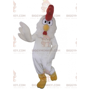 Giant White Hen Rooster BIGGYMONKEY™ Mascot Costume –
