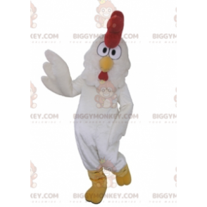 Disfraz de mascota gallo gallina blanca gigante BIGGYMONKEY™ -