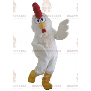 Disfraz de mascota gallo gallina blanca gigante BIGGYMONKEY™ -