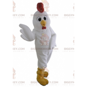 Costume da mascotte BIGGYMONKEY™ Gallina bianca gigante.