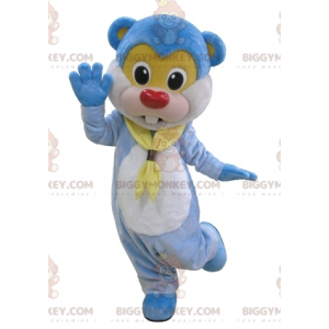 Schattige blauwe teddybeer BIGGYMONKEY™ mascottekostuum -