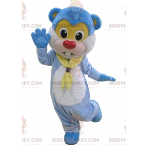 Söt Giant Beaver Blue Teddy BIGGYMONKEY™ maskotdräkt -