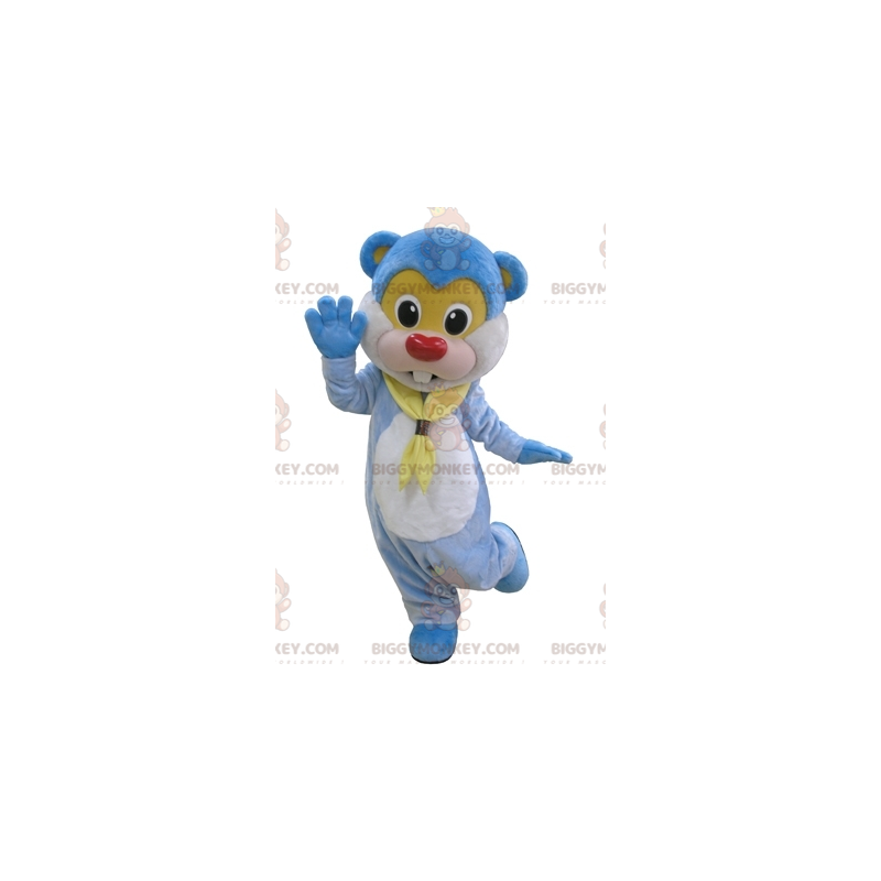 Costume de mascotte BIGGYMONKEY™ de nounours bleu de castor