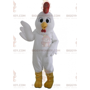 Στολή μασκότ Giant White Hen BIGGYMONKEY™. Κοστούμι μασκότ