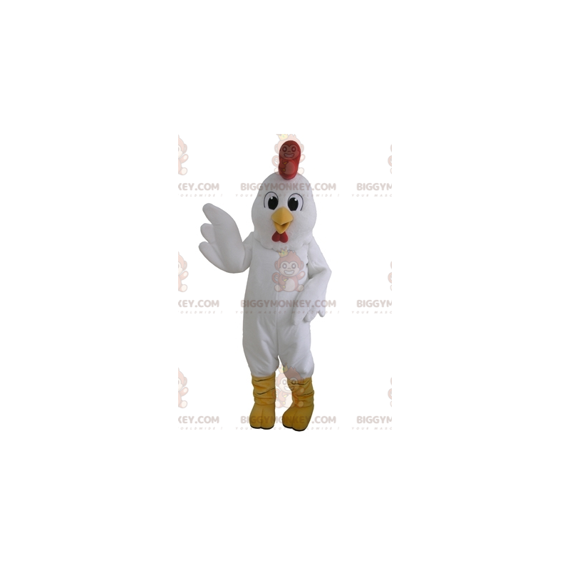 Costume da mascotte BIGGYMONKEY™ Gallina bianca gigante.