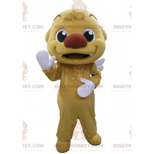 Costume de mascotte BIGGYMONKEY™ de bonhomme jaune très