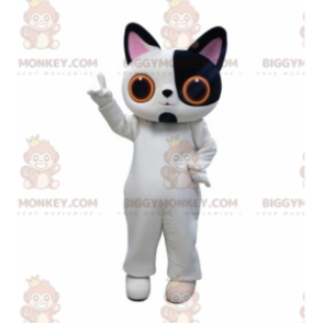 Costume da mascotte Big Eyes White and Black Cat BIGGYMONKEY™ -