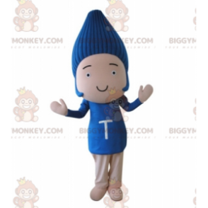 Στολή μασκότ BIGGYMONKEY™ Baby Doll με μπλε μαλλιά -