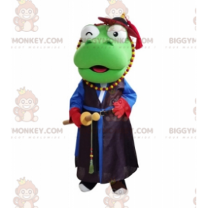 Dinosaur BIGGYMONKEY™ Mascot Costume Dressed As Samurai -