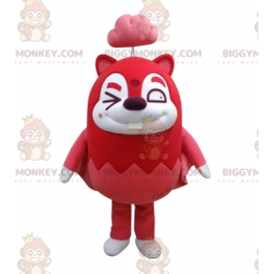 BIGGYMONKEY™ Flyvende Egern Red Beaver Maskot Kostume -