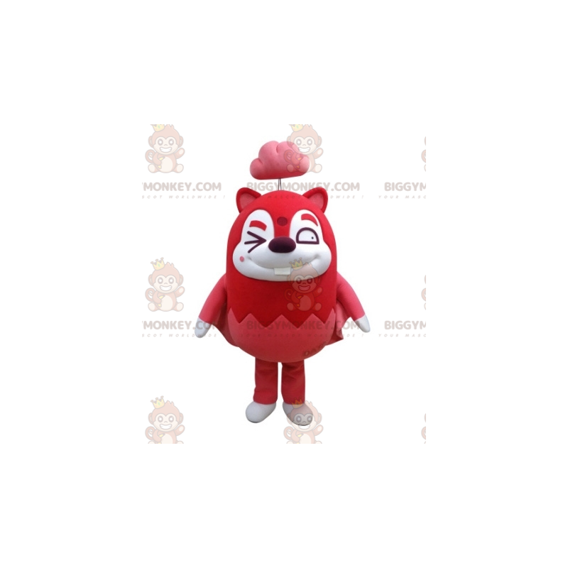 BIGGYMONKEY™ vliegende eekhoorn rode bever mascottekostuum -