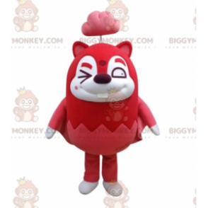 BIGGYMONKEY™ Flyvende Egern Red Beaver Maskot Kostume -
