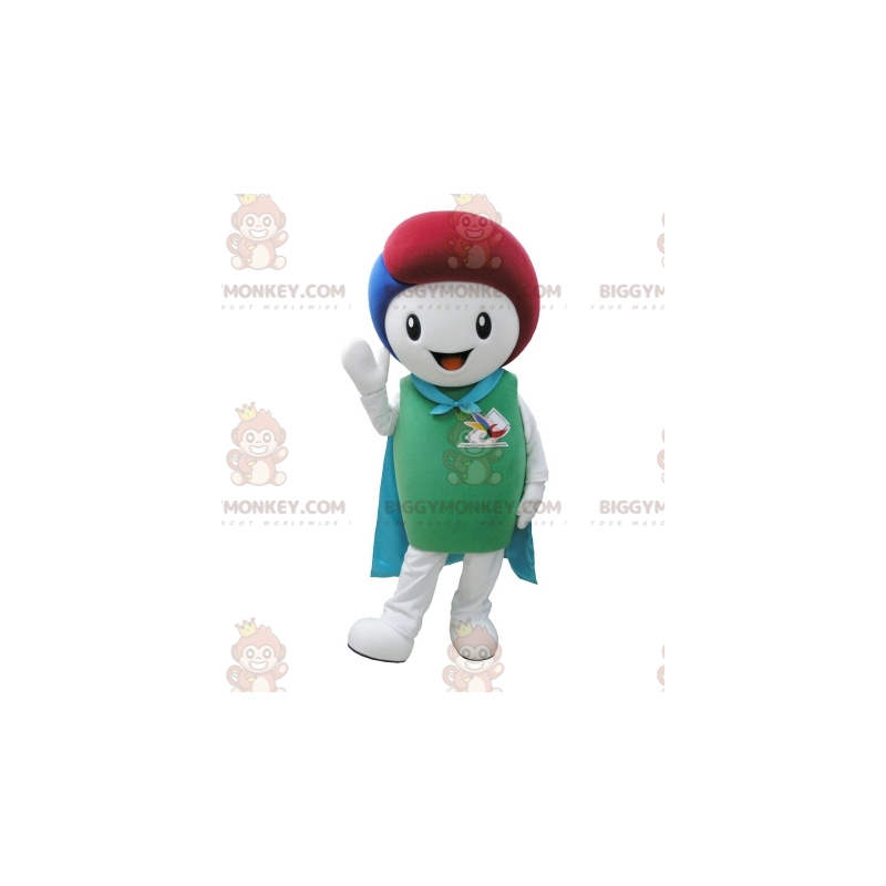 Traje de mascote de boneco de neve branco e verde BIGGYMONKEY™