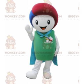 BIGGYMONKEY™ Costume da mascotte pupazzo di neve bianco e verde