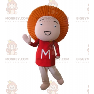 Baby Doll BIGGYMONKEY™ Maskottchenkostüm mit orangefarbenen