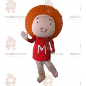 Baby Doll BIGGYMONKEY™ maskottiasu oransseilla hiuksilla -