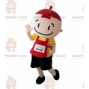 Traje de mascote colorido Little Boy BIGGYMONKEY™ com babador –