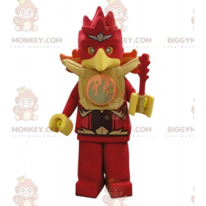 BIGGYMONKEY™ Lego rode en gele adelaar vogel mascotte kostuum -