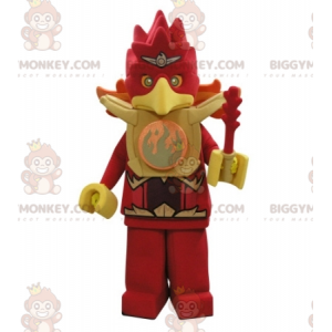 Kostým maskota BIGGYMONKEY™ Lego Red and Yellow Eagle Bird –