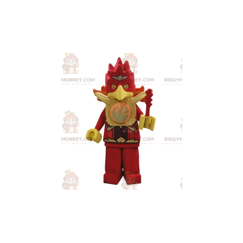 BIGGYMONKEY™ Disfraz de mascota pájaro águila roja y amarilla
