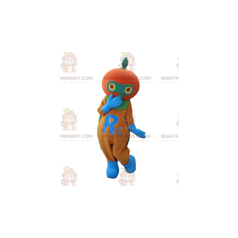 Costume da mascotte BIGGYMONKEY™ mandarino arancione gigante -