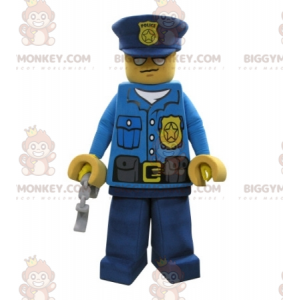 Lego BIGGYMONKEY™ maskotkostume iklædt politibetjent kostume -