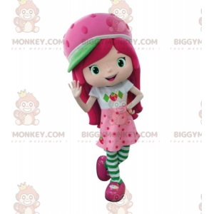 BIGGYMONKEY™ Costume da mascotte rosa per ragazza famosa